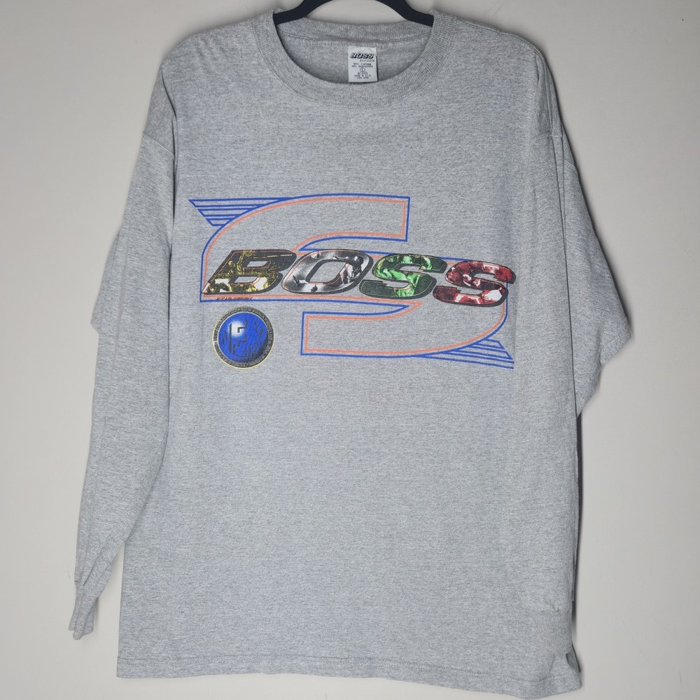 Vintage BOSS Skater T Shirt Sz Hip Hop Streetwear Single Stitch USA 90s